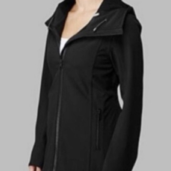 ULULEMON ATHLETICA Black APRES YOGA SOFT-SHELL RAIN JACKET Size 6⭐️⭐️⭐️⭐️ - Picture 15 of 15